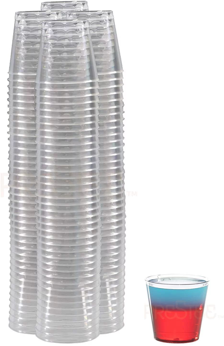100 Clear Plastic Shot Glasses - 1oz - Ideal For Any Beverage or Celebration | Walmart (US)
