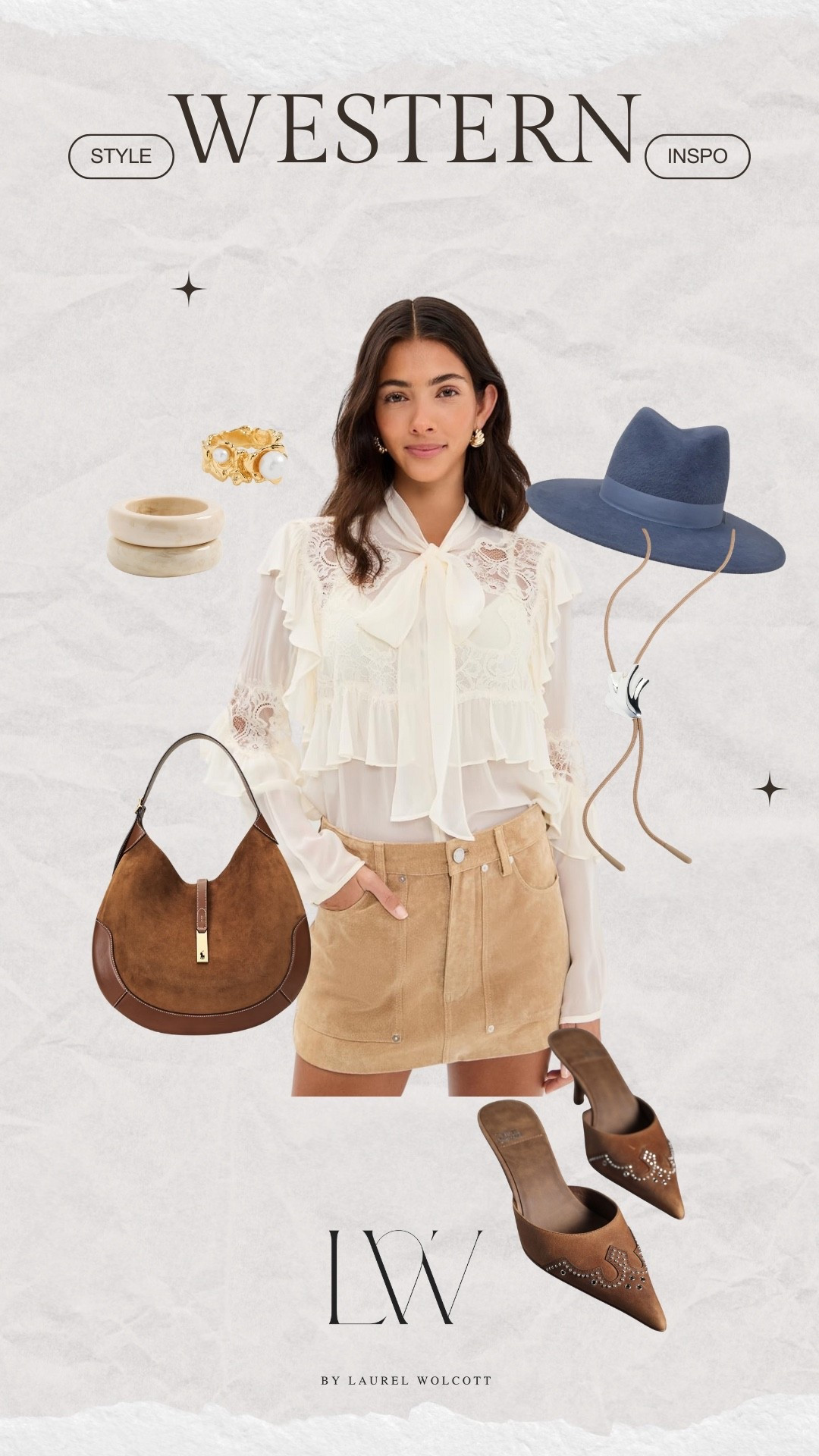 Western vibes #corduroy #tan #ralphlauren #poloralphlauren #suede #hat #cowboy #loveshackfancy #jennybird #bolo #miniskirt 

#LTKFallSale 

#LTKItBag #LTKShoeCrush