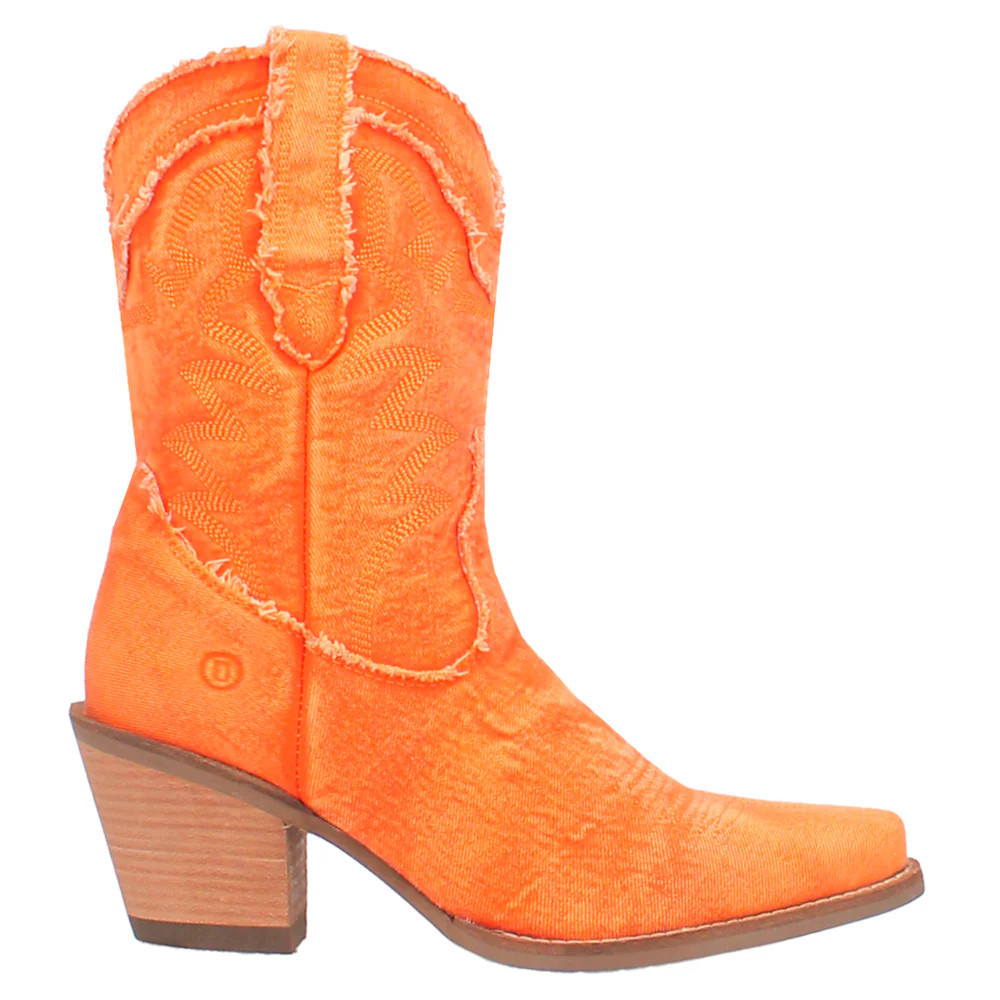 Shop Orange Womens Dingo Y'All Need Dolly Embroidered Round Toe Cowboy Boots | Shoebacca