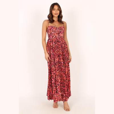 Petal and Pup Women's Achanti Pleated Maxi Dress - Pink Multi L | Target