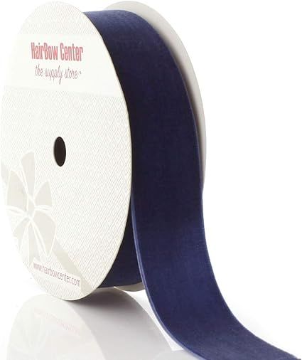 HBC 1" Velvet Ribbon 370 Navy - 5 Yards | Amazon (US)