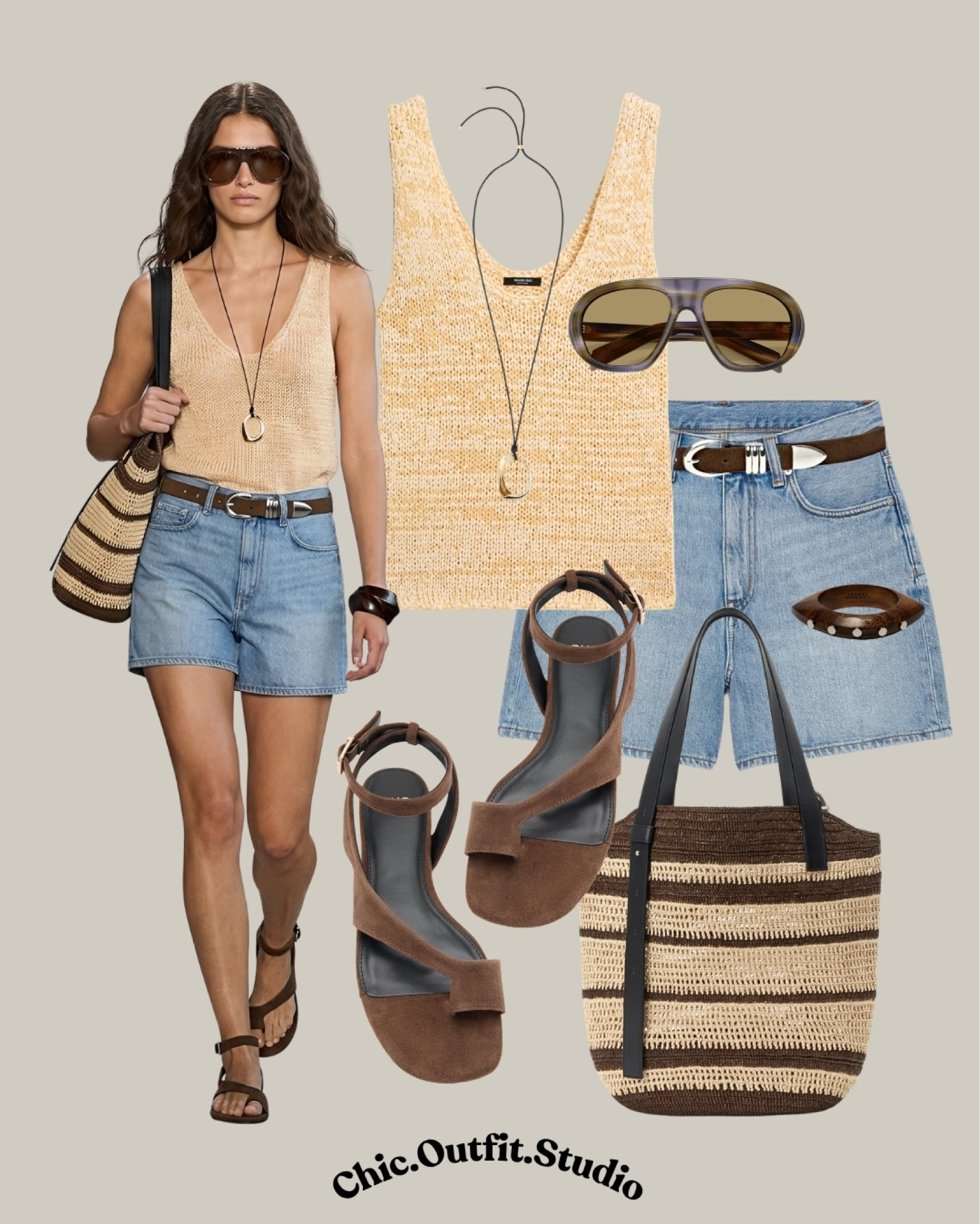 💫 Butter Yellow Knit Tank & Denim Shorts Outfit | Relaxed Coastal Summer Style
💫 A soft butter yellow knit tank paired with light wash denim shorts creates an easy elevated summer outfit perfect for warm sunny days. Styled with striped woven accessories, brown leather wedge sandals, and natural textures, this look feels effortless, breathable, and chic. Ideal for beach vacations, sightseeing, brunch by the sea, shopping afternoons, or relaxed summer weekends when comfort and style go together perfectly.
💫Tags: butter yellow tank outfit women, denim shorts outfit, summer vacation outfit, coastal chic style, woven bag outfit women, wedge sandals outfit, casual summer look, relaxed European fashion, effortless beach outfit, minimalist summer capsule wardrobe, warm neutral outfit, chic everyday summer style, elevated casual outfit, vacation fashion women, light denim shorts outfit



#LTKjeans #LTKsummer #LTKbag