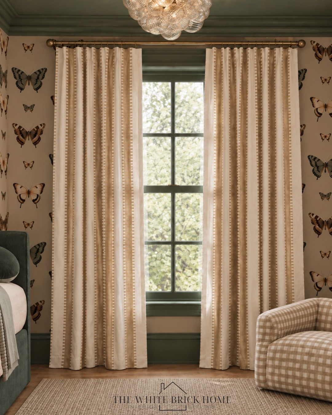 I love these curtains with a fun wallpaper. A whimsical butterfly retreat where rich green tones and cozy layers create a room that feels equal parts magical and sophisticated. 

Girls room, girls bedroom, kids room, kids bedroom, girls room decor, girls room ideas, girls room bed, girls room rug, girls room wall decor, girls room ideas, girls room wallpaper, girls room wall sconces, girls room design, girls room area rug, girls room green, bed, bedroom, crate and kids, crate and barrel, pottery barn kids, Anthropologie

#LTKHome #LTKKids #LTKSaleAlert