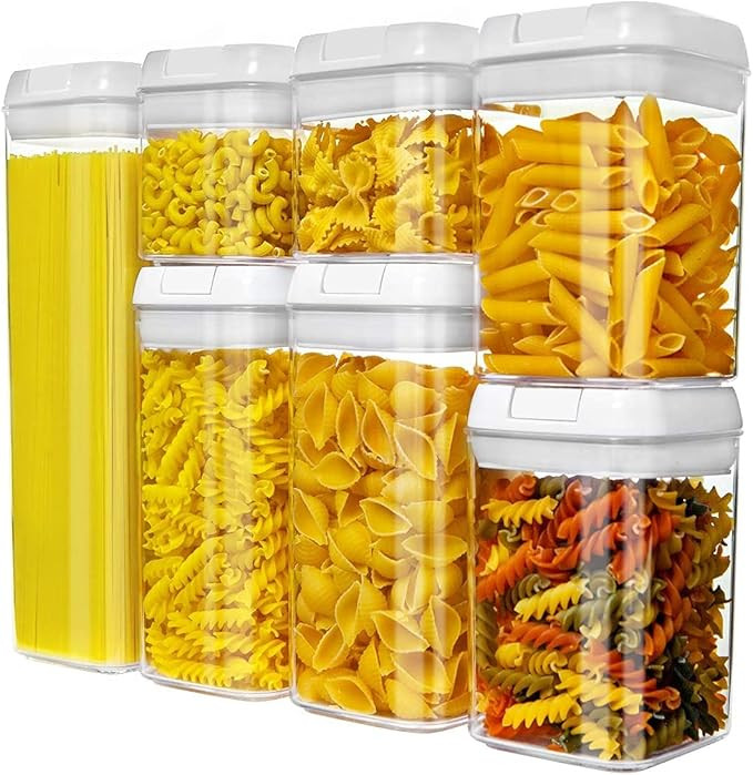 7 PCs Airtight Food Storage Containers - pantry organization and storage - Pasta Containers for P... | Amazon (US)
