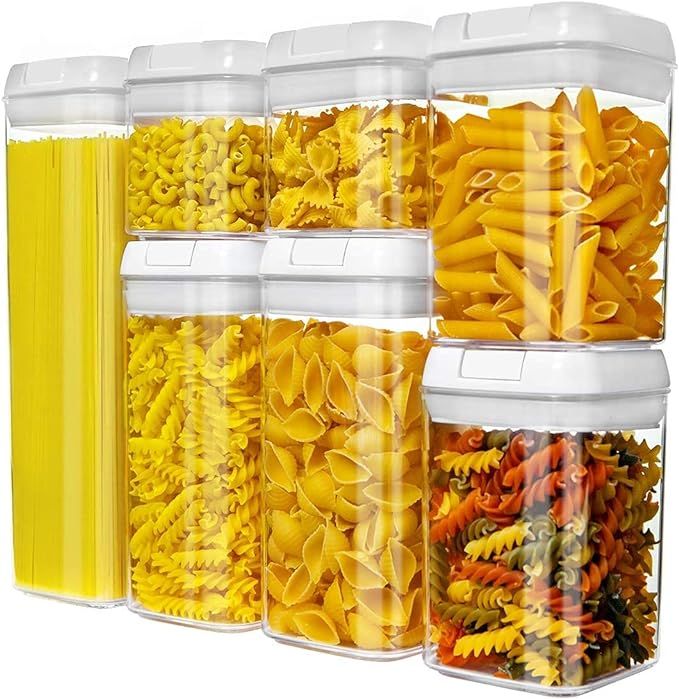 7 PCs Airtight Food Storage Containers - pantry organization and storage - Pasta Containers for P... | Amazon (US)