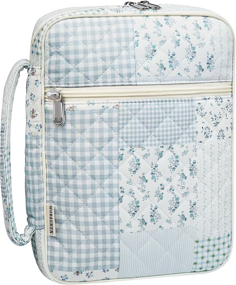 Bible Cover Case for Women,Large Bible Tote Bags Organizer Quilted Carrying Case for Girls,Bible ... | Amazon (US)