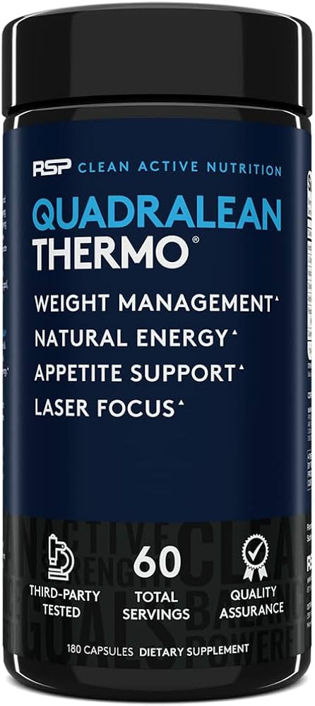 RSP Nutrition QuadraLean Thermogenic Fat Burner for Men & Women, Weight Loss Supplement, Crash-Fr... | Amazon (US)