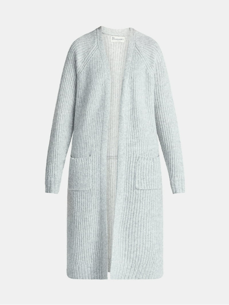 No Boundaries Ribbed Open Front Duster, Women’s - Walmart.com | Walmart (US)