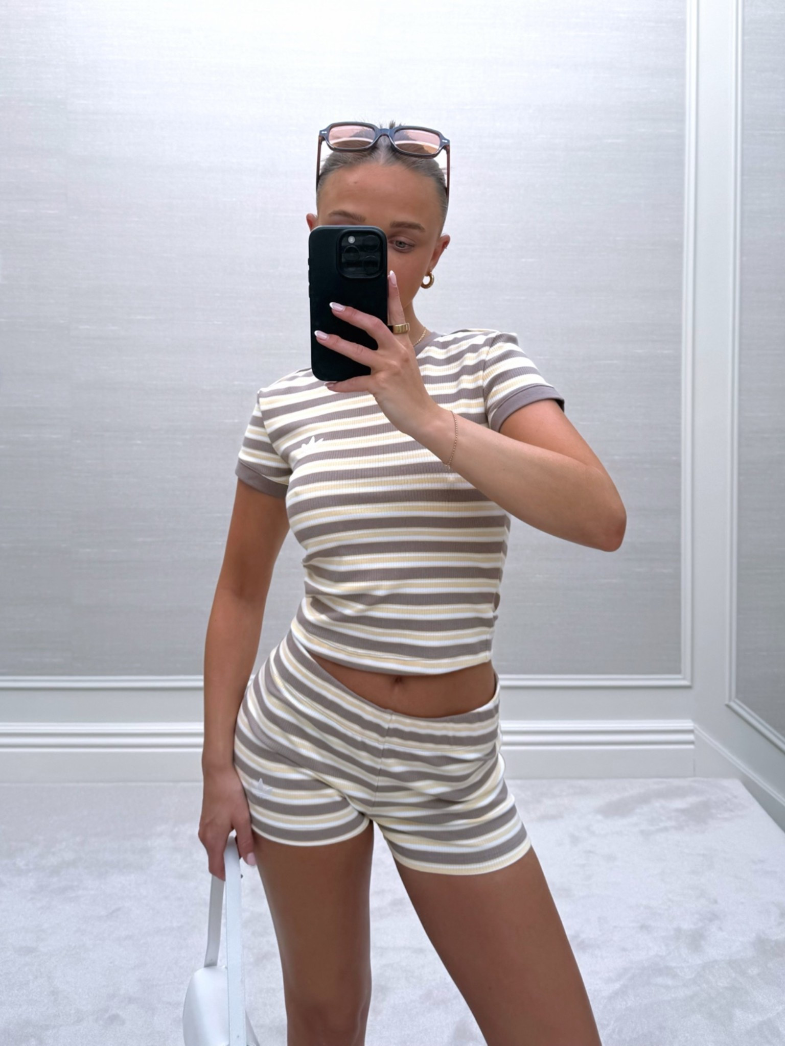 recent summer outfit!!🍋

Jd baby tee shorts tshirt outfit inspo spring striped brown yellow mini shorts adidas

#LTKsummer #LTKuk #LTKeurope