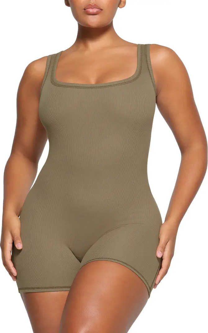 Rib Cotton Blend Romper | Nordstrom