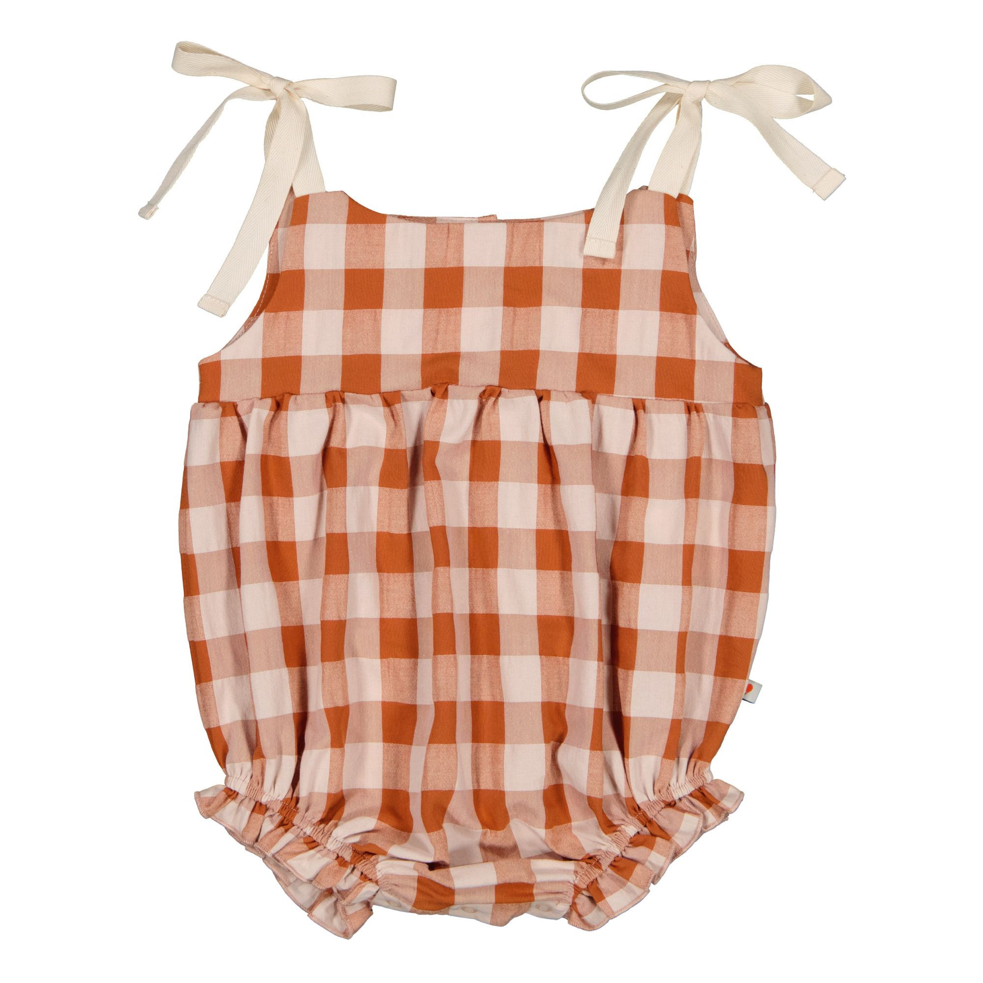 Narcisse Recycled Fibre Romper Rust Petite Lucette Fashion Baby | Smallable DE