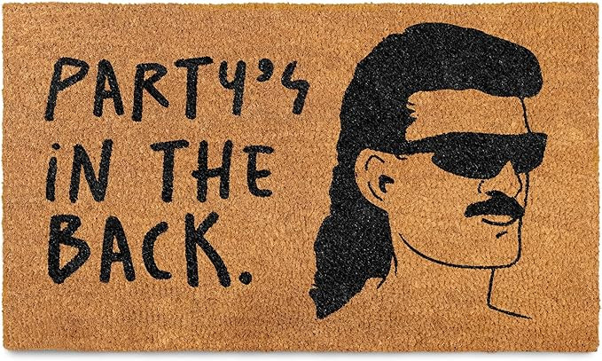 MAINEVENT Party's in the Back Door Mat 30x17 Inch, Welcome Mat Funny for Covered Outdoor Area, Co... | Amazon (US)