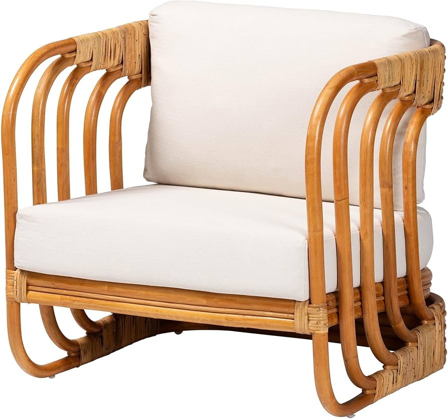 bali & pari Corsa Natural Rattan Arm Chair, Light Honey | Amazon (US)