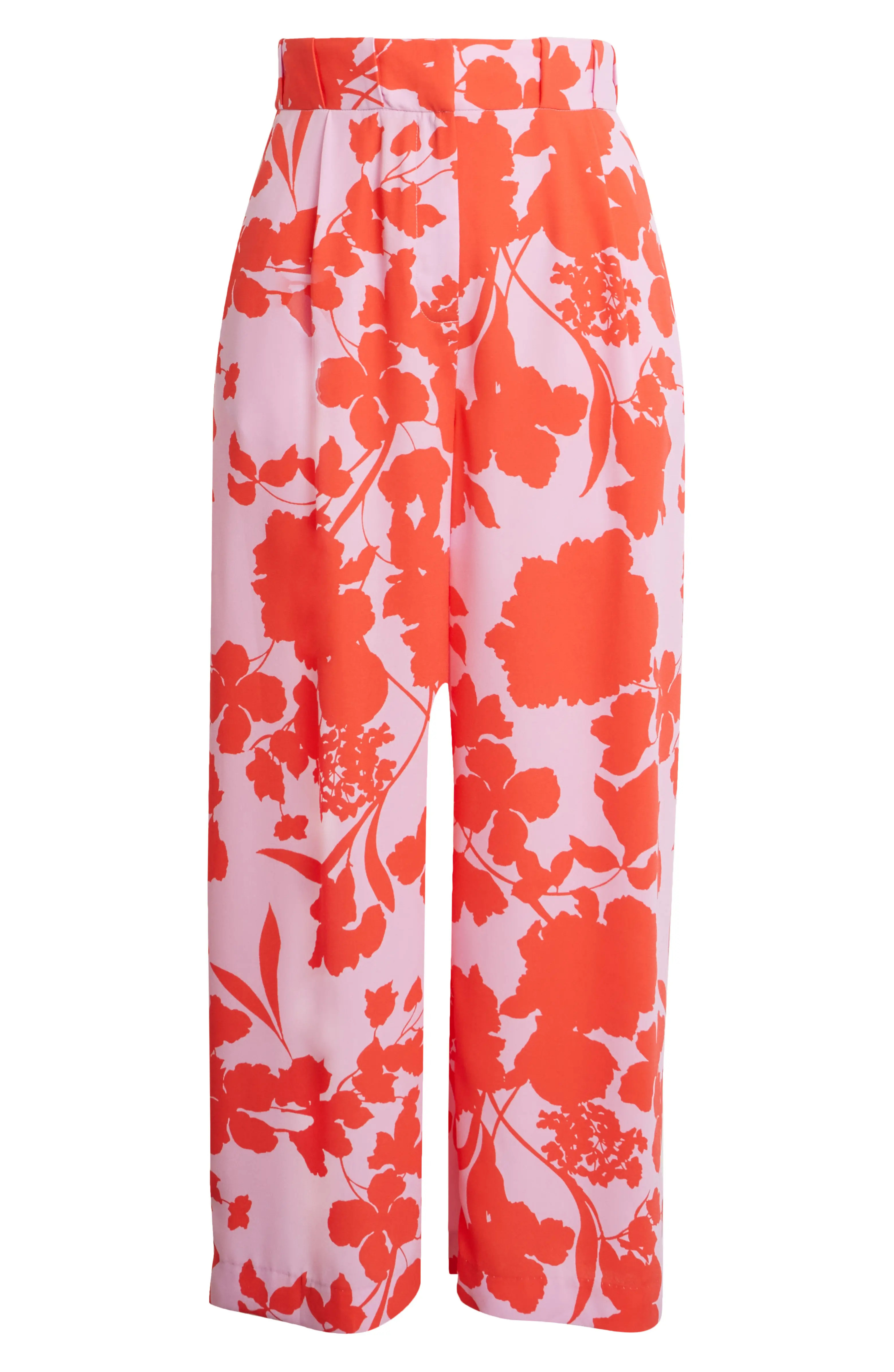 x Atlantic-Pacific Pleat Detail Print Pants | Nordstrom