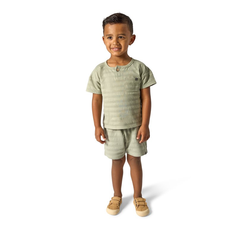 Modern Moments by Gerber Toddler Boy Oversized Textured Shirt and Short Outfit Set, 2-Piece, 12 M... | Walmart (US)