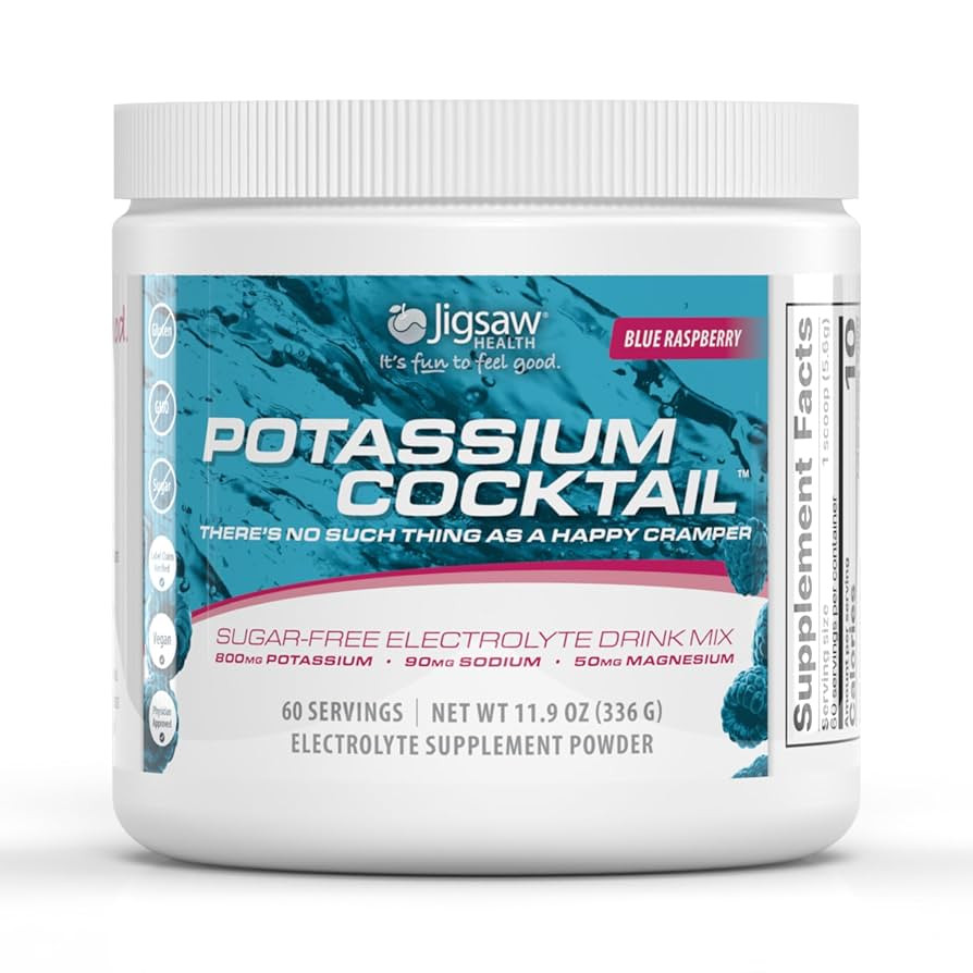 Jigsaw Health Potassium Cocktail | Formerly Pickleball Cocktail | Blue Raspberry Flavor | 60 Serv... | Amazon (US)