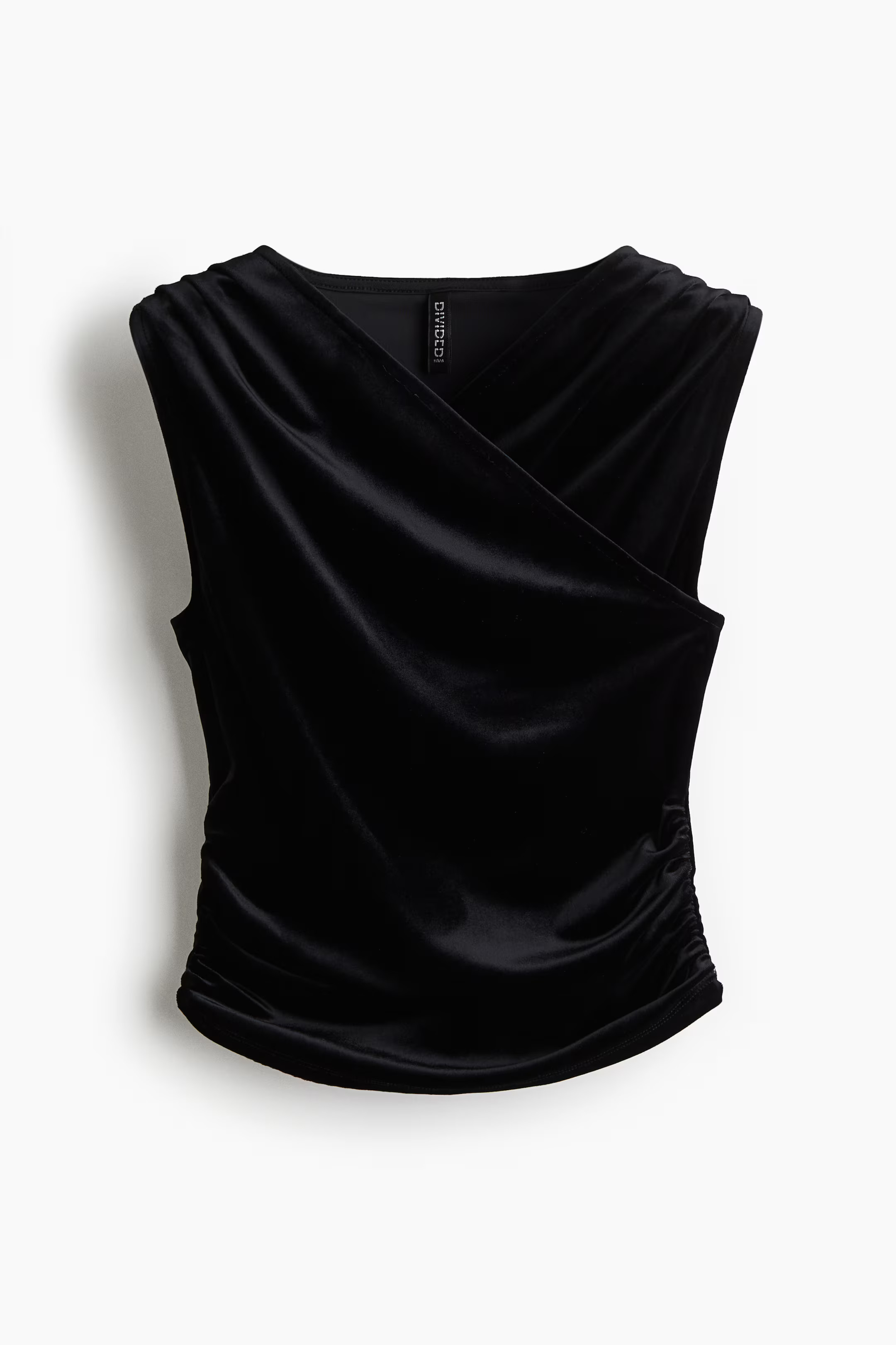 Draped velour vest top | H&M (UK, MY, IN, SG, PH, TW, HK)