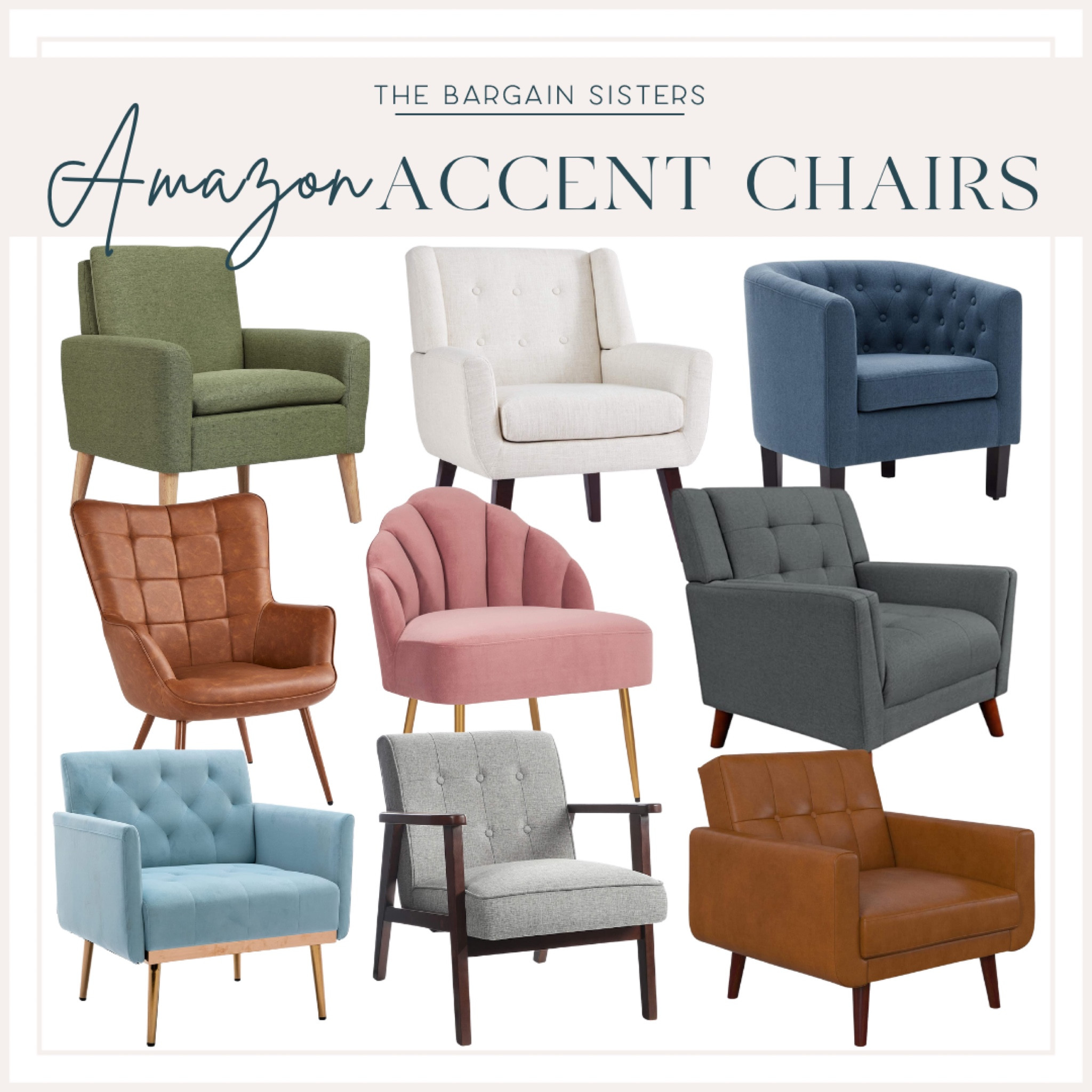 Amazon Accent Chairs

| Amazon Home Furniture | Faux Leather Chair | Armchair | Reading Chair | Velvet Shell Chair 

#LTKFind #LTKhome #LTKstyletip