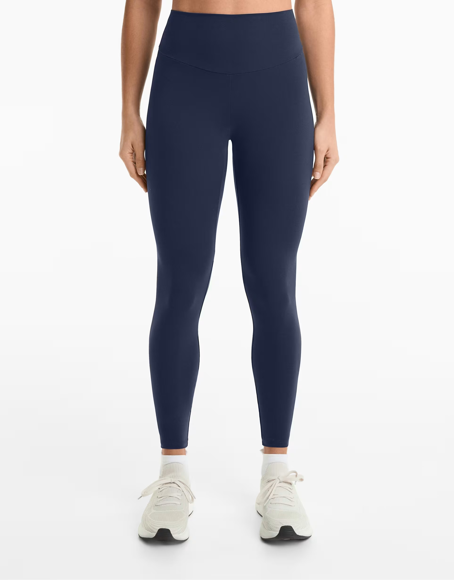 OYSHO Comfortlux high-rise ankle-length leggings in navy blue | ASOS (Global)