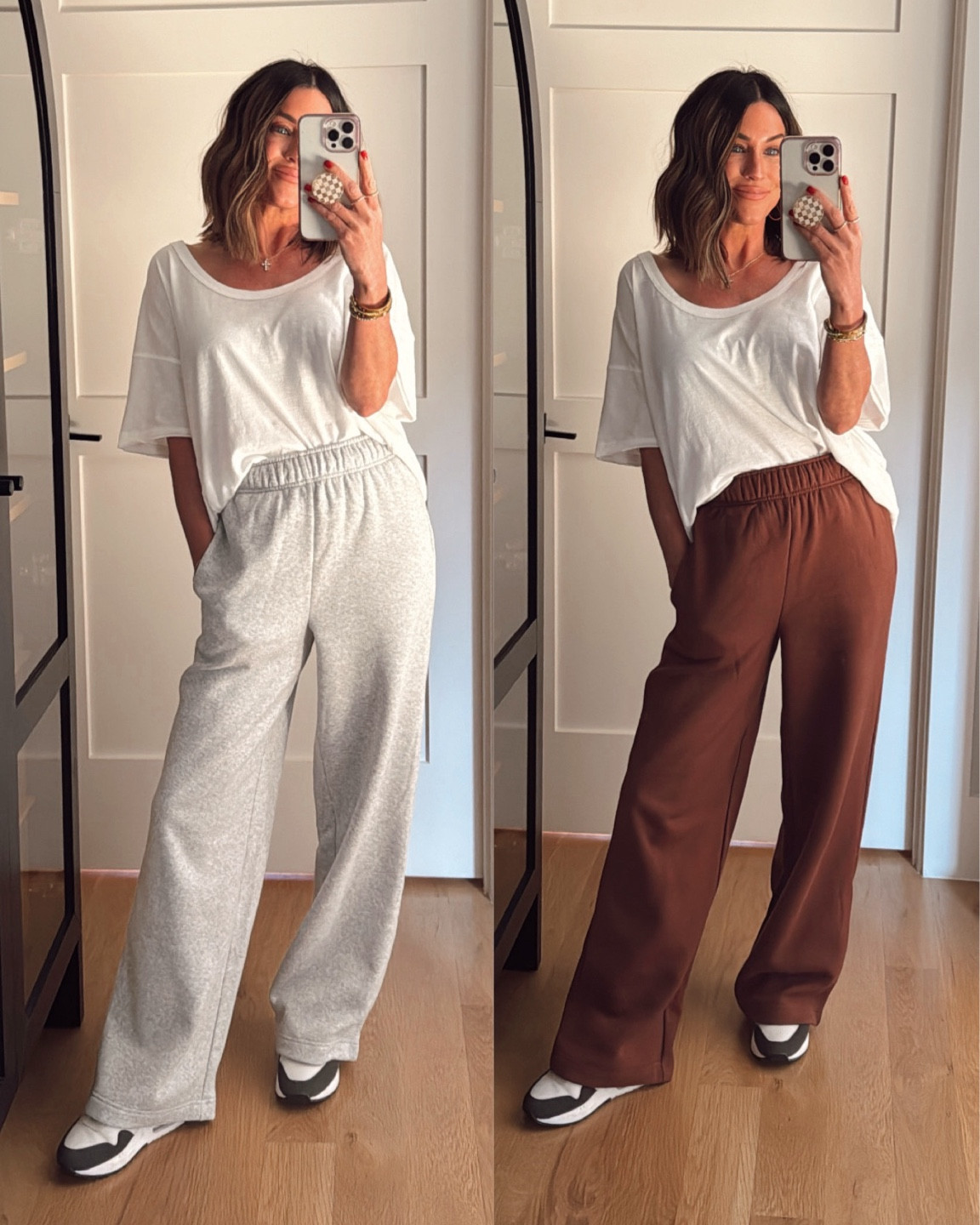 $10 Walmart cozy sweatpants! Soooo comfy and so cute! Wearing xs. Size small in this boyfriend tee.

#LTKStyleTip #LTKFindsUnder50 #LTKTravel