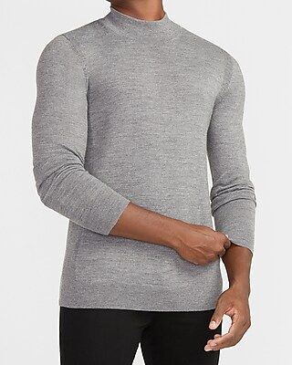 Merino Wool-Blend Mock Neck Sweater | Express