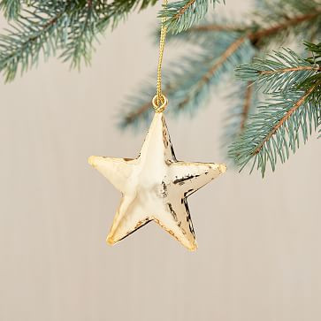Hammered Metal Star Ornament | West Elm (US)