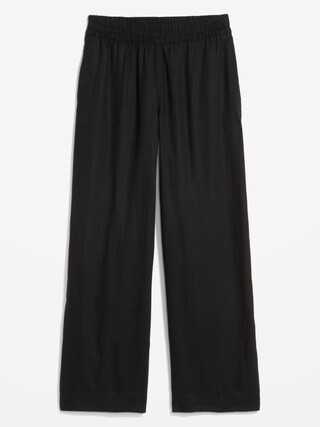 High-Waisted Linen-Blend Wide-Leg Pants | Old Navy (US)