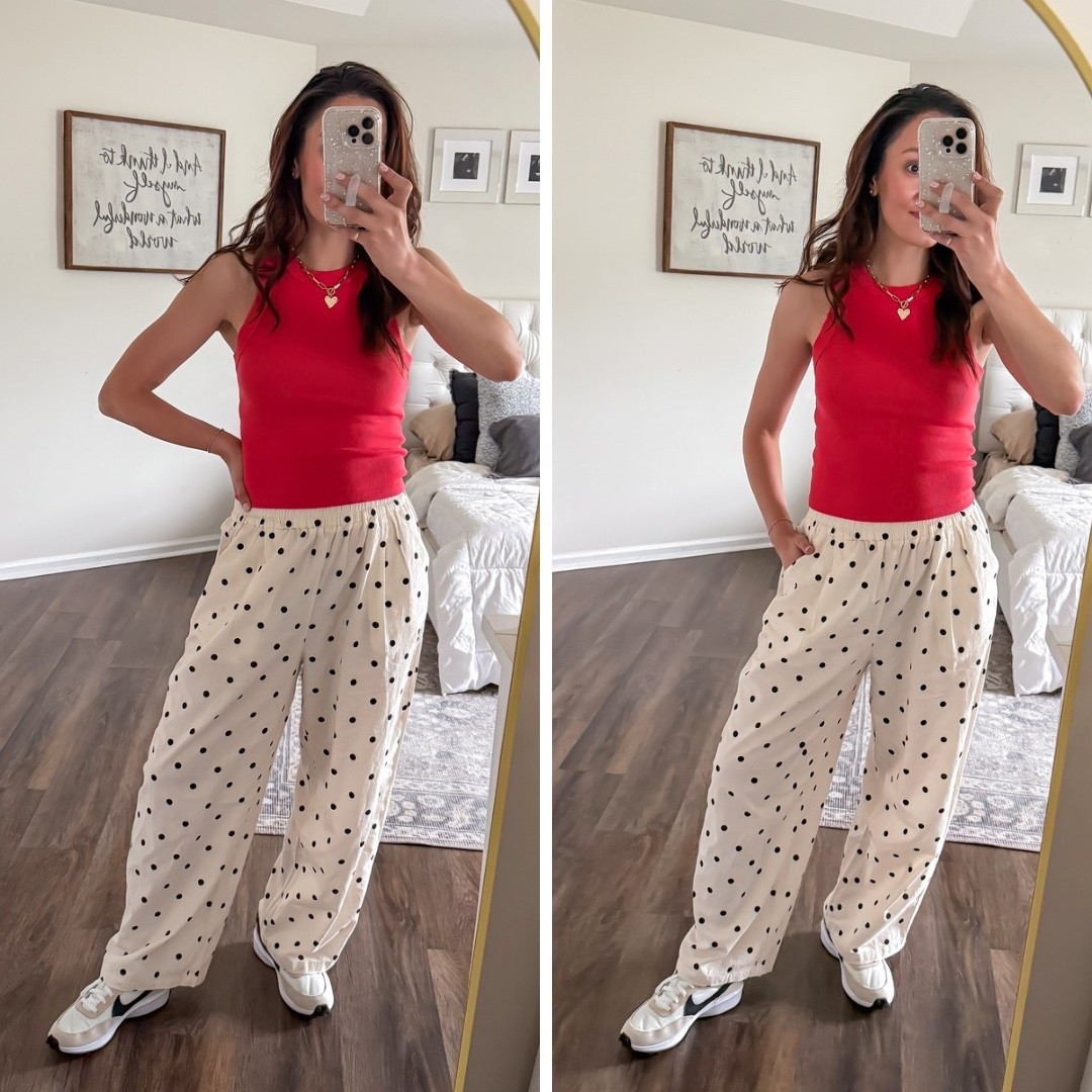 Teacher outfit idea with high neck tank top + polka dot pants

#LTKootd #LTKSeasonal