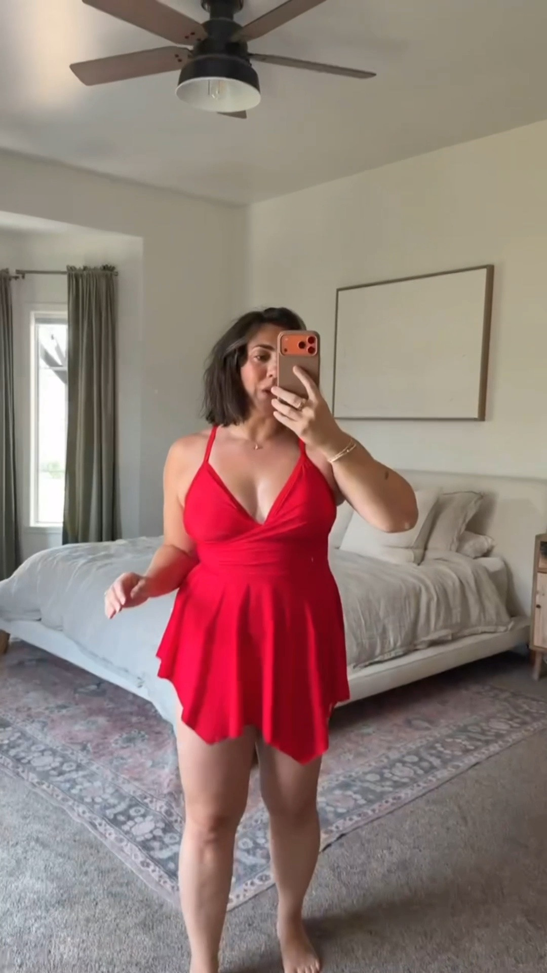 Trying viral swim dresses from Amazon, I LOVE! The v neck plunge & a line skirt, so flattering for boxy body! Size L

#LTKSwim #LTKMidsize #LTKSeasonal
