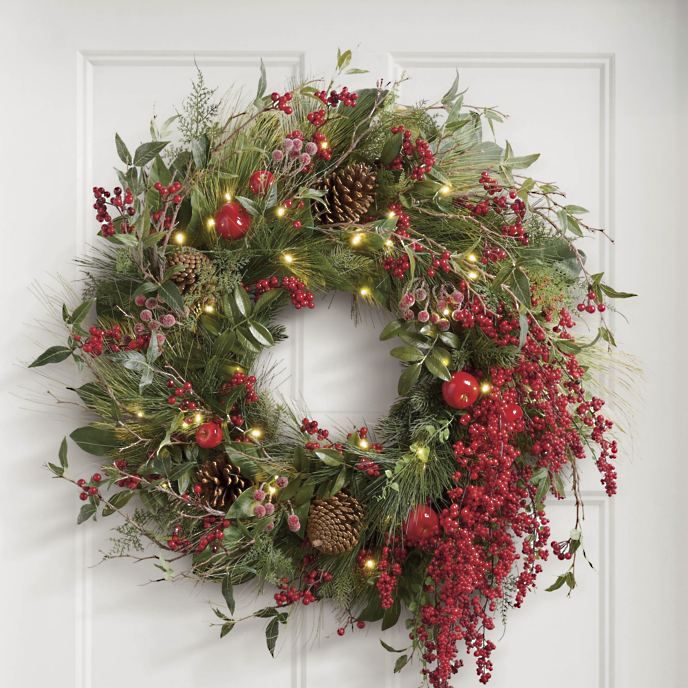 Winter Berry Cordless Wreath | Grandin Road | Grandin Road