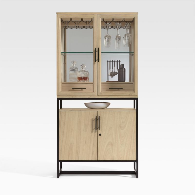 Lemoine Locking Lighted Bar Set + Reviews | Crate & Barrel | Crate & Barrel