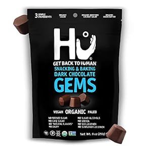 Hu Gems Chocolate Chips Vegan Snacks | 6 Pack, 9oz Each | Organic, Paleo, Dark Chocolate Baking C... | Amazon (US)
