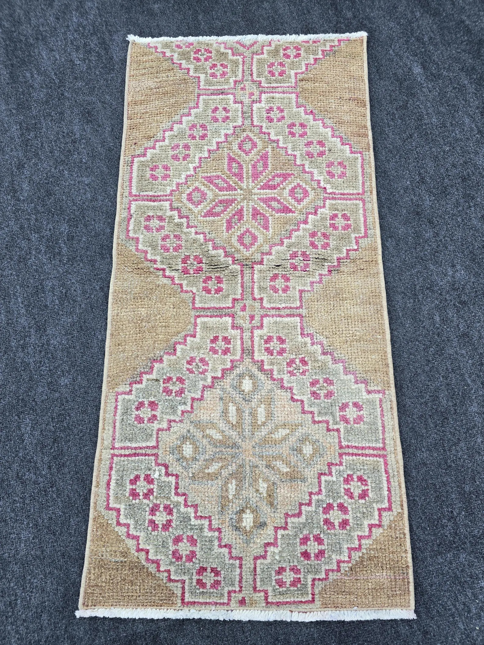 1'10" X 3'10" One of a Kind Vintage Oriental Small Rug 2x4 Hand Knotted Geometric Turkish Entry R... | Etsy (US)