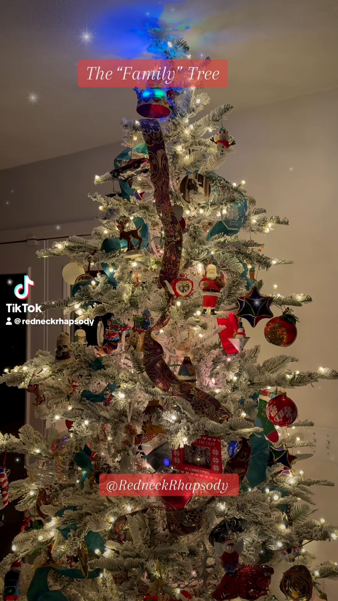 This is the perpetual “family” tree. It’s the only one the husband does y’all. Usually all by himself! 

It is our collectible tree. All the ornaments from over 29 years of marriage. We started each of the kids with a new one every year until they graduated. We still have the sons. Our daughter took all of her Barbie ones when she moved out. But we still add a couple every year. 

#LTKHome #LTKHoliday #LTKSeasonal