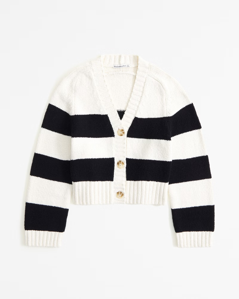 Cotton-Blend Short Cardigan | Abercrombie & Fitch (US)