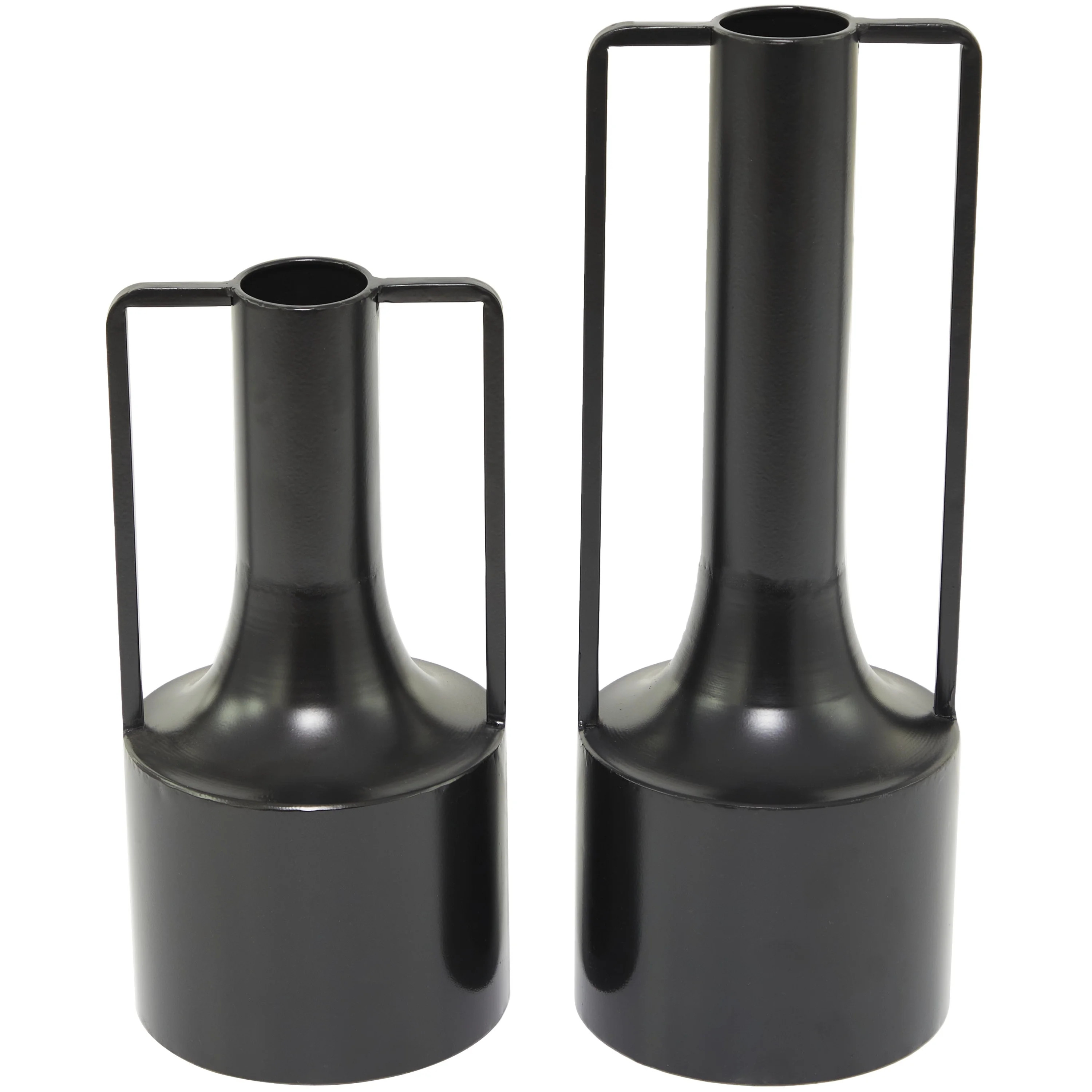 The Novogratz 16", 12"H Black Metal Vase with Handles, Set of 2 - Walmart.com | Walmart (US)
