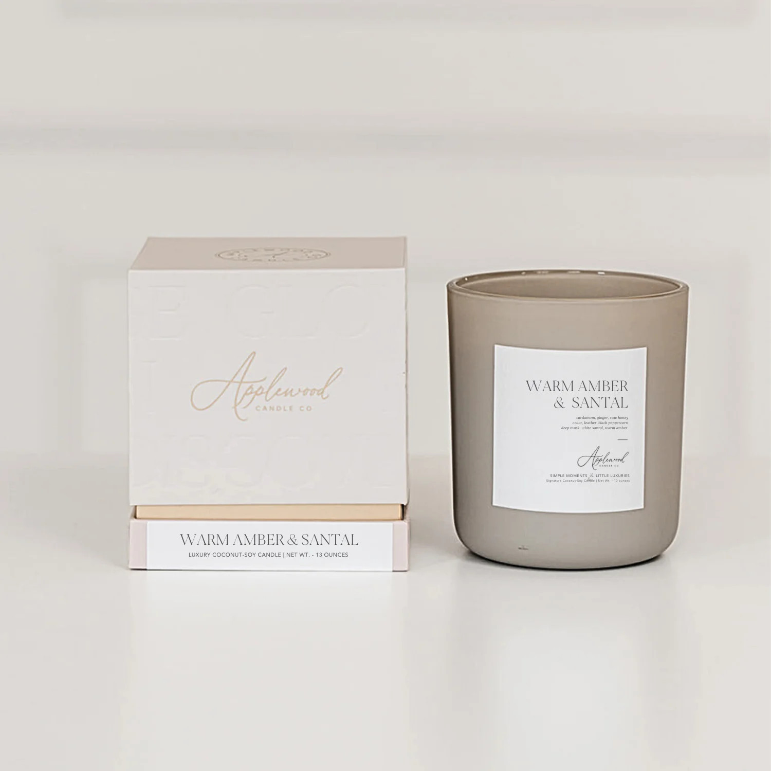 WARM AMBER & SANTAL | Luxury Home Fragrance | Applewood Candle Co.