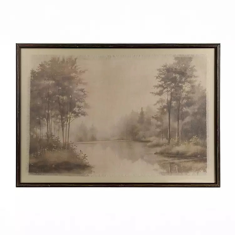 New! Green Foggy Forest Framed Art Print | Kirklands