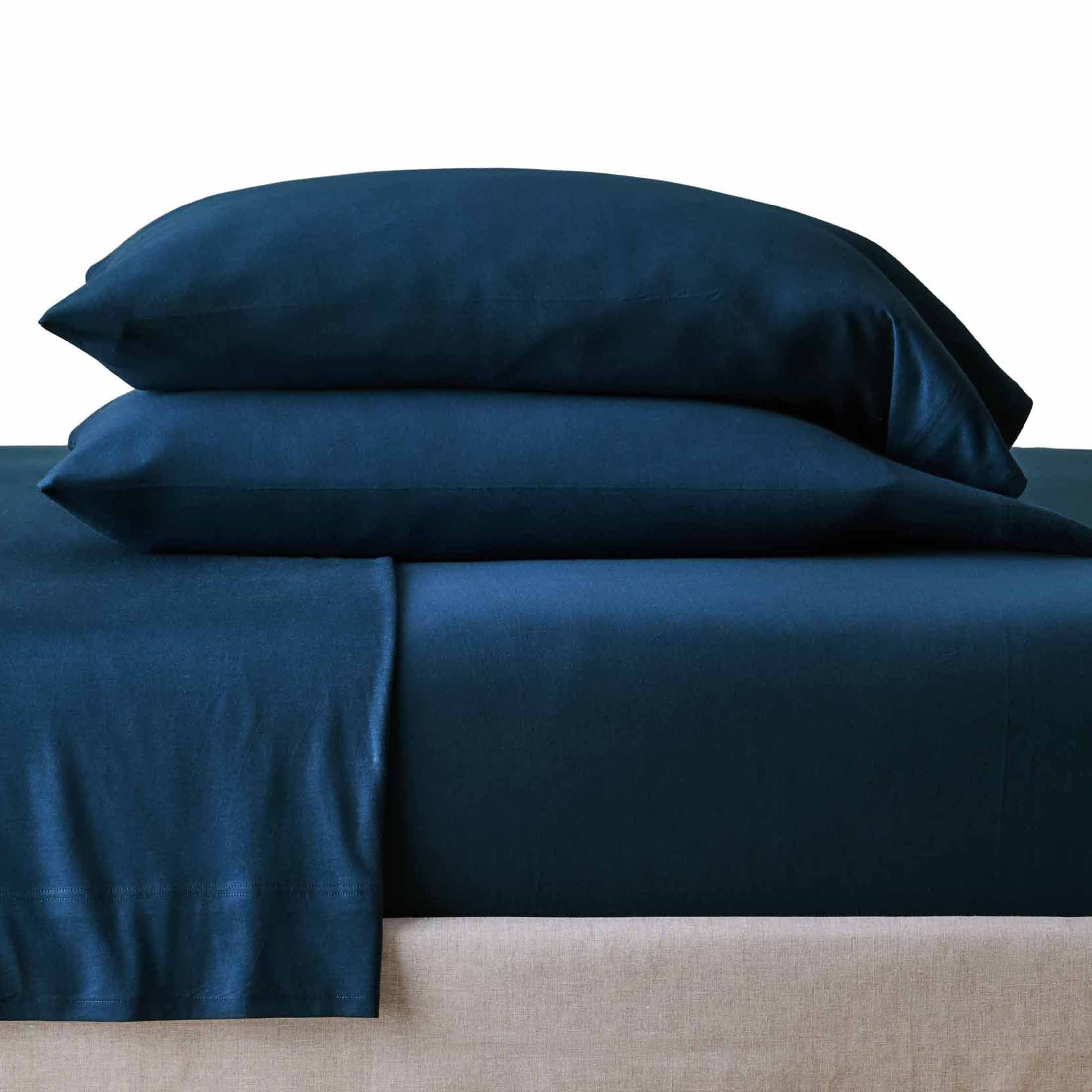 Better Homes & Gardens 4-Piece Blue Cove Adult Jersey Sheet Set, Queen | Walmart (US)