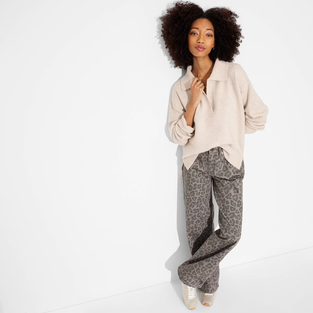 Women's Oversized Polo Pullover Sweater - Wild Fable™ | Target