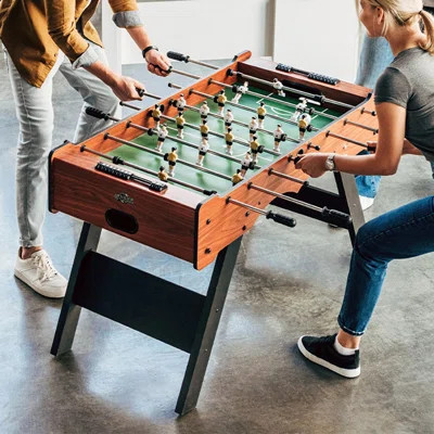 Brown + Black Rectangular Manufactured Wood + Metals Foosball Tables | Wayfair North America