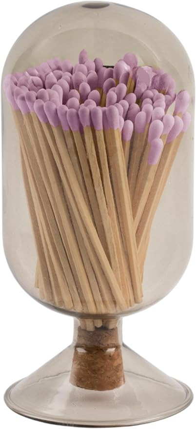 Matches in a Jar with Striker - Glass Match Cloche. Long Matches for Candles, Cute Matches, Bath ... | Amazon (US)