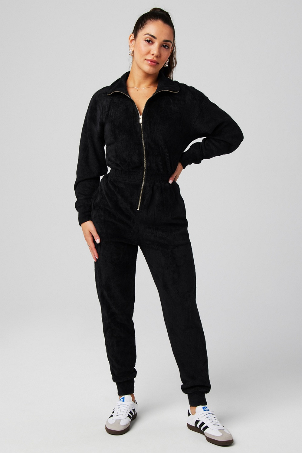 Cozy Cord Zip Onesie | Fabletics - North America
