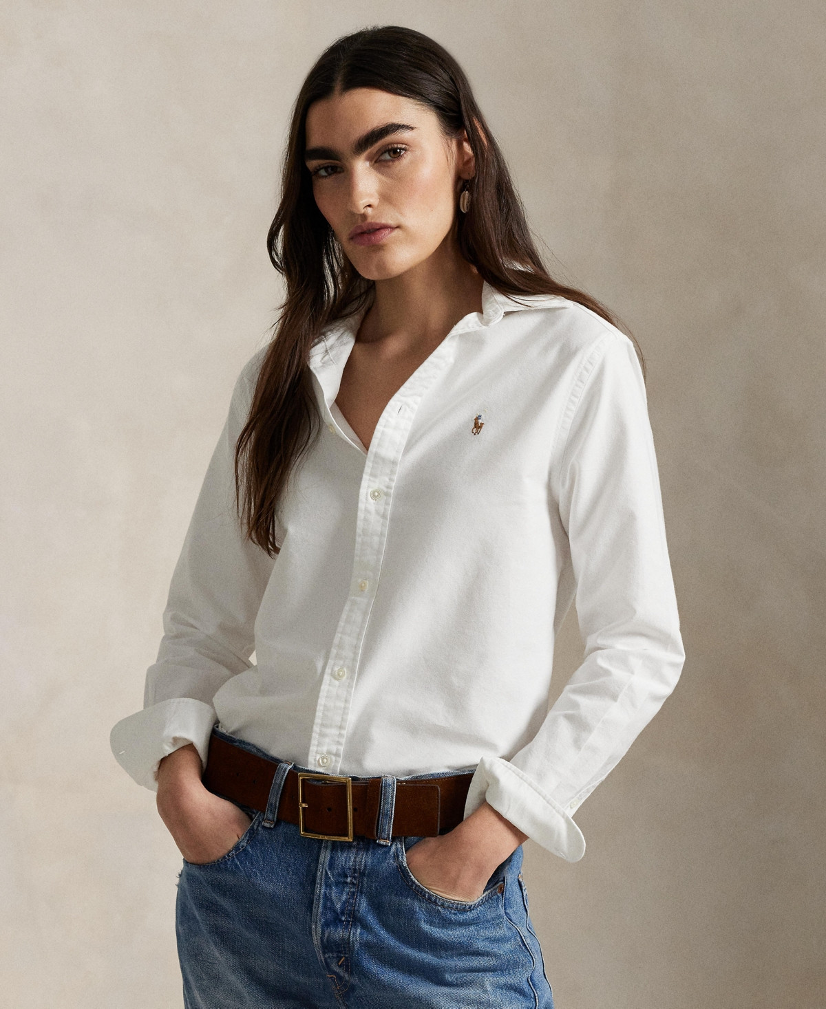 Polo Ralph Lauren Women's Classic-Fit Oxford Shirt - White | Macy's