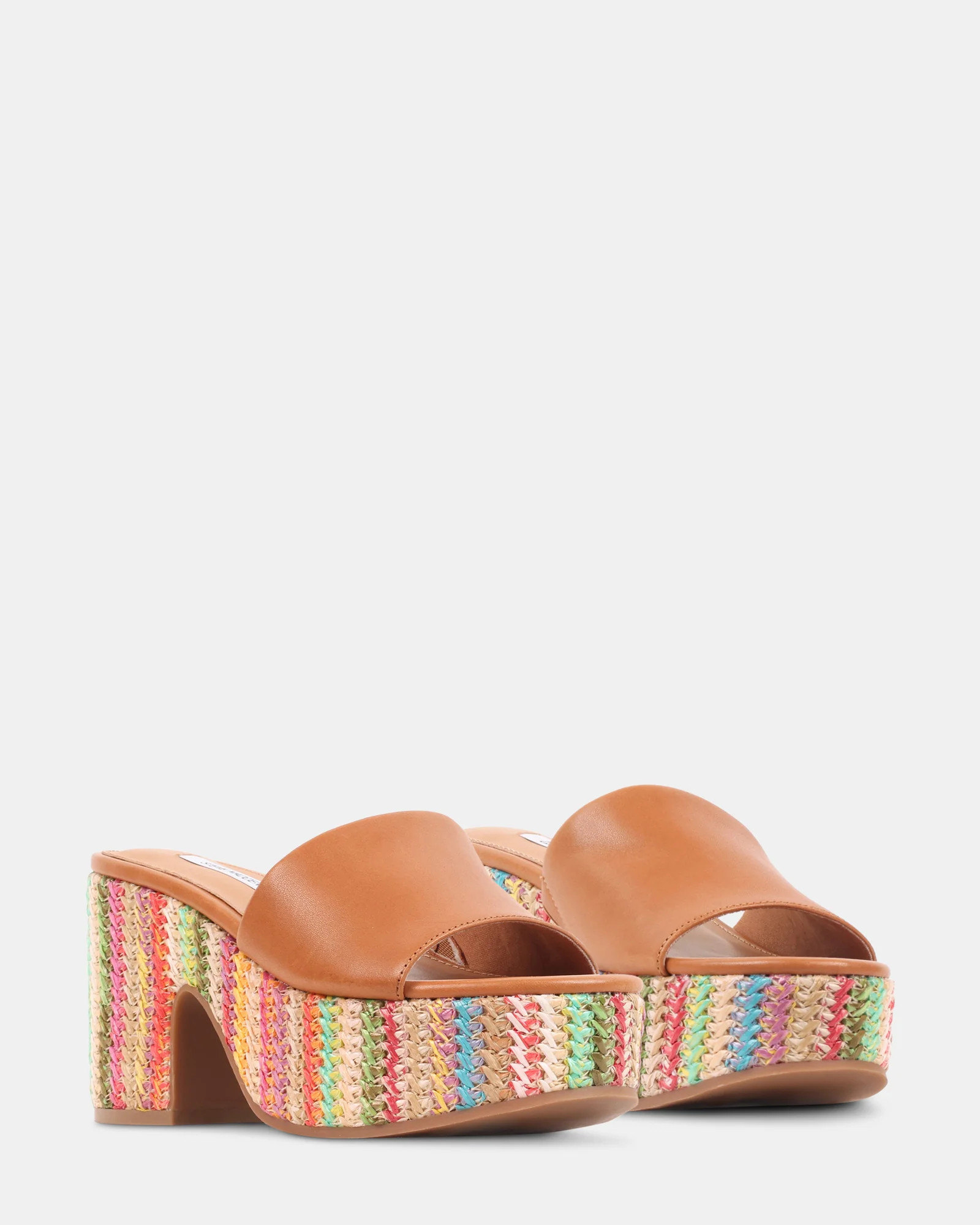 TRIPPY Raffia Multi Platform Mule Women's Sandal | Steve Madden (US)