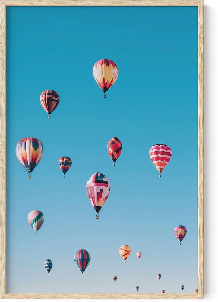 HAUS AND HUES Hot Air Balloon Poster - Hot Air Balloon Decorations, Hot Air Balloon Wall Decor, B... | Amazon (US)