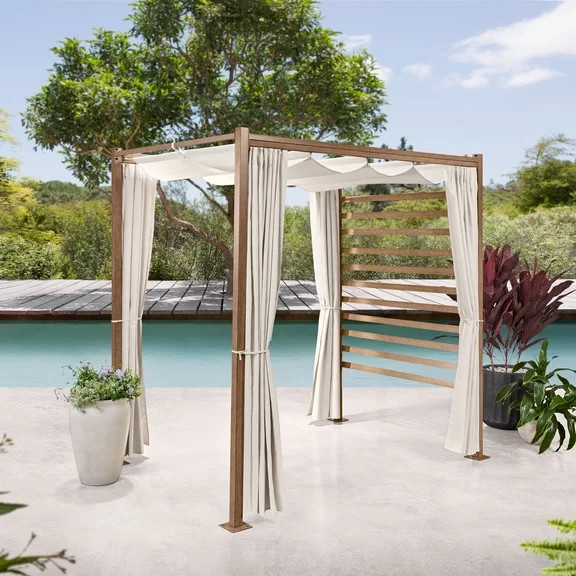 Better Homes & Gardens Marlow Pergola Retreat Outdoor Living Privacy Shade Features - 1-Piece Gal... | Walmart (US)