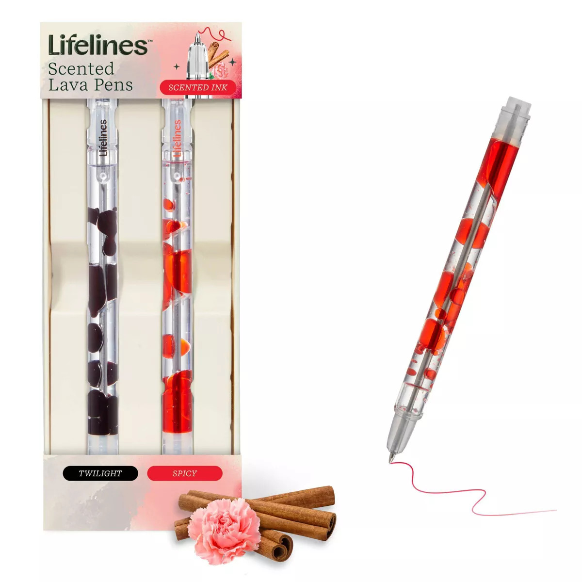Lifelines 2pk Scented Lava Pen Set Black/Red | Target
