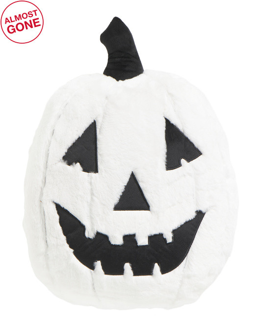16x18 Faux Fur Reversible Pumpkin Pillow | TJ Maxx