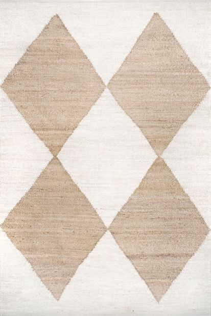 Ivory Jute Harlequin Trellis Area Rug | Rugs USA